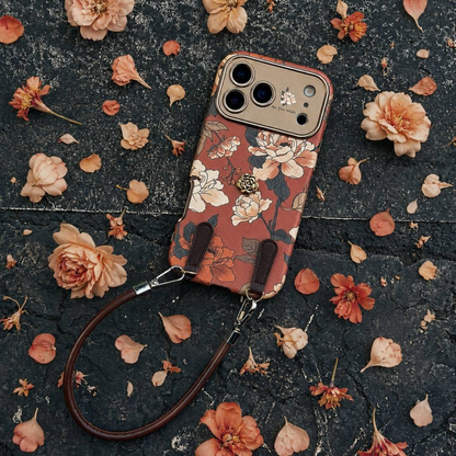 Case iPhone Jardim Rosé com Alça