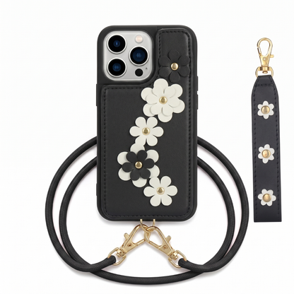 Case iPhone Jardim Margarida com Alça e Cordão