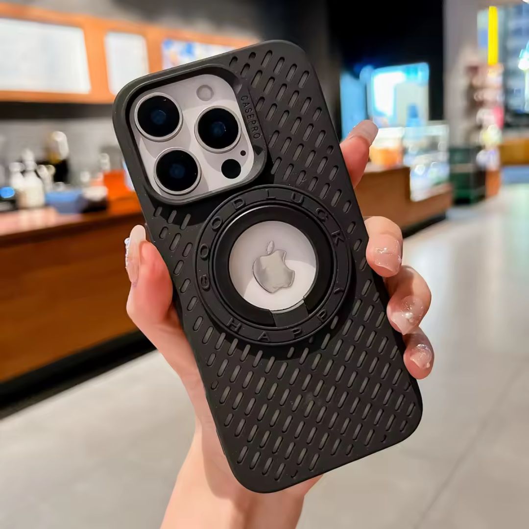 Case iPhone Macia com Detalhes Vazados, MagSafe e Suporte de Apoio