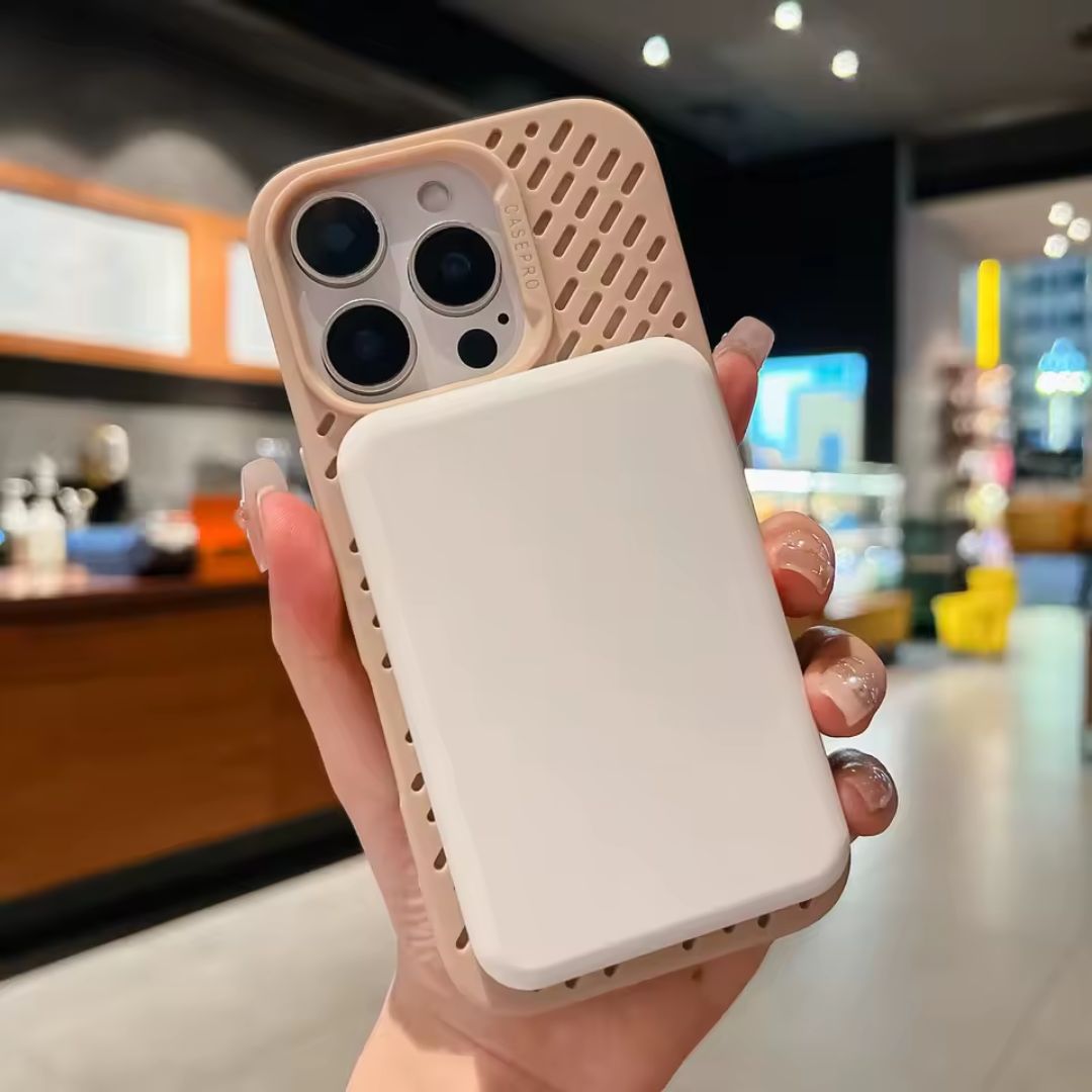 Case iPhone Macia com Detalhes Vazados, MagSafe e Suporte de Apoio
