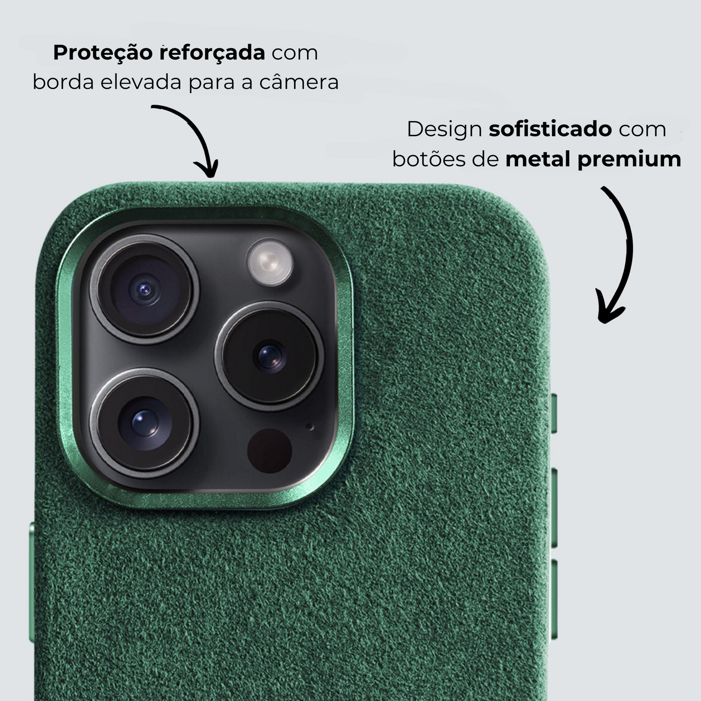 iPhone Case Alcantara - Verde Meia-Noite