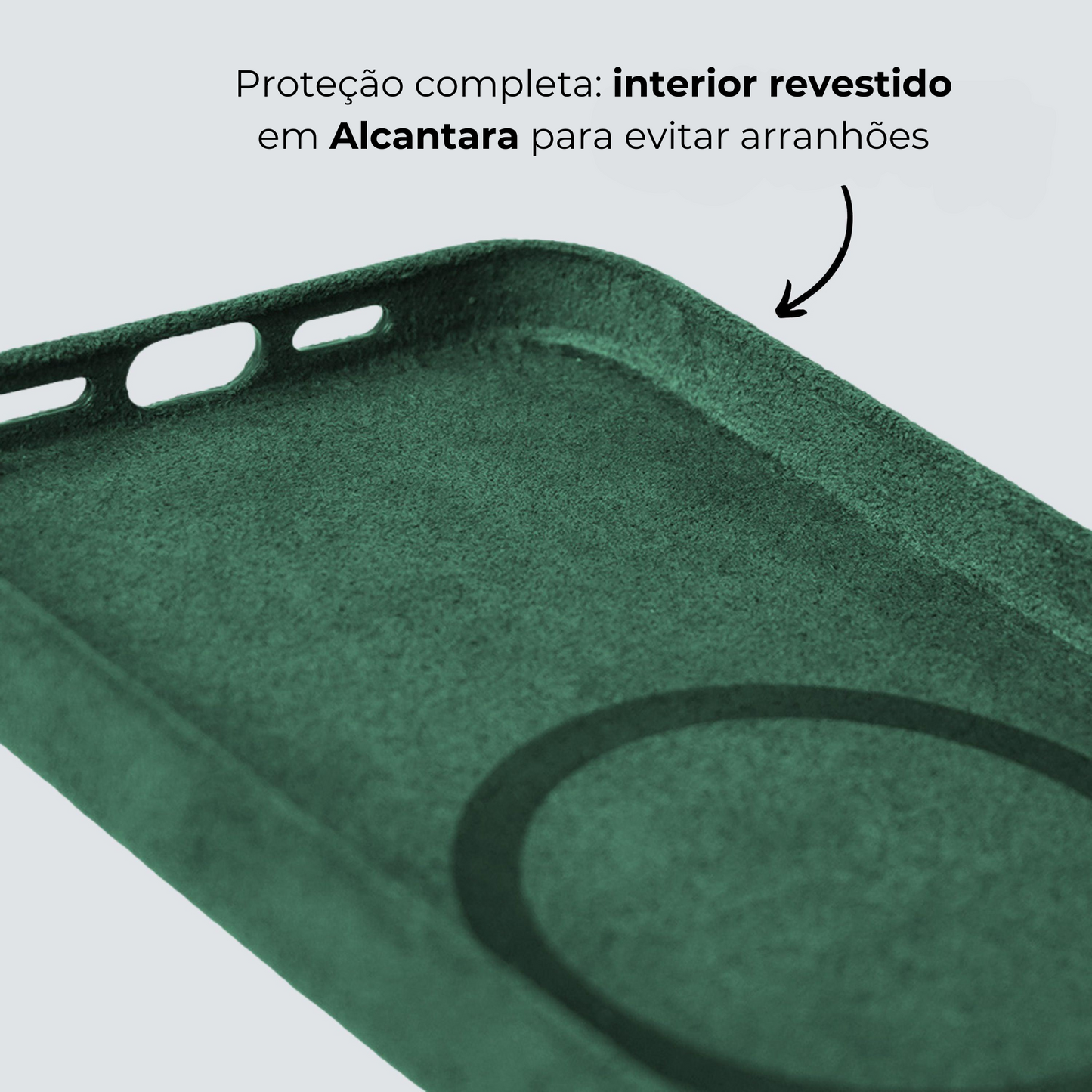 iPhone Case Alcantara - Verde Meia-Noite