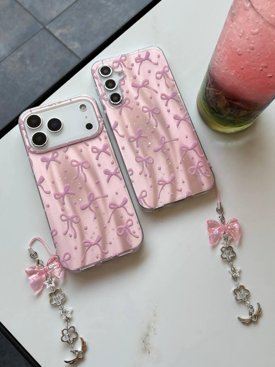 Capa Protetora de Celular Laço Baby Pink para iPhone