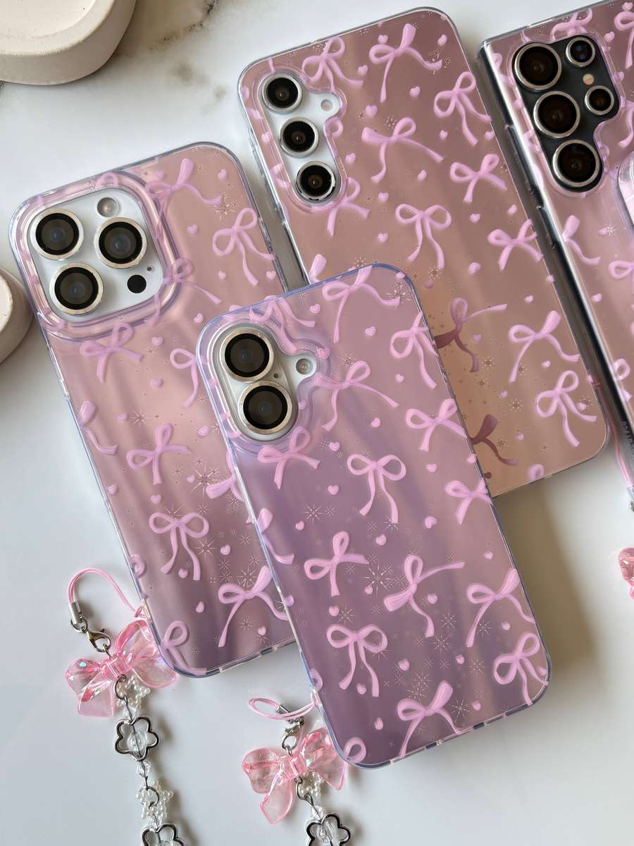 Capa Protetora de Celular Laço Baby Pink para iPhone