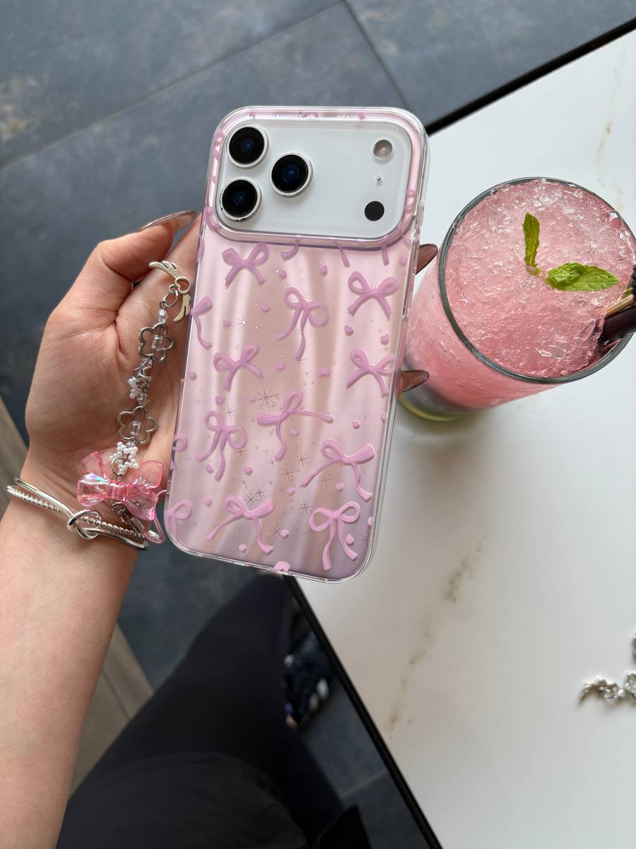 Capa Protetora de Celular Laço Baby Pink para iPhone