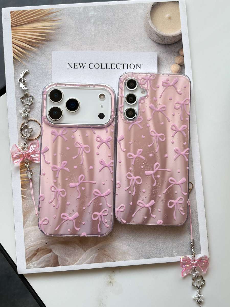 Capa Protetora de Celular Laço Baby Pink para iPhone