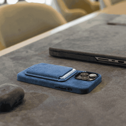 Carteira Alcantara MagSafe - Azul Oceano