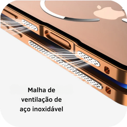Case iPhone 17 Magnética com Armadura Metálica e Super Proteção