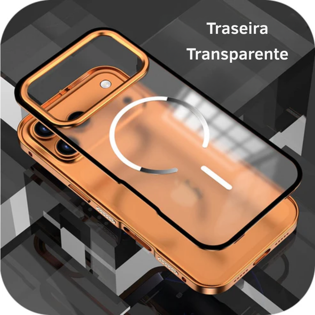 Case iPhone 17 Magnética com Armadura Metálica e Super Proteção