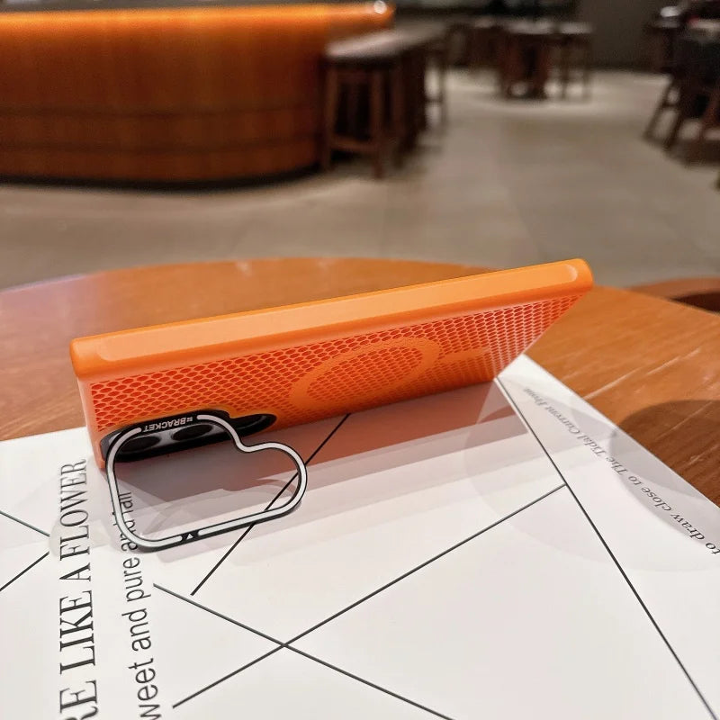 Capa Magnética Magsafe Resfriamento Colmeia Samsung Galaxy S23 S24 S25 Ultra