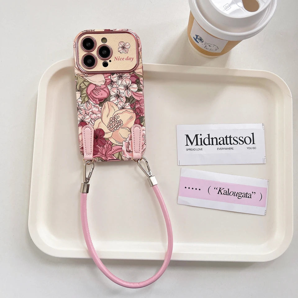Case iPhone Jardim Romance vista lateral