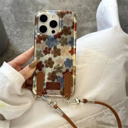 Case iPhone Jardim Herbário com flores prensadas e cordão