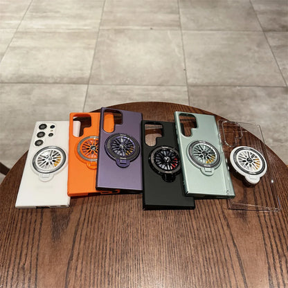 Capa Fina Gyro Magnética Dobrável Suporte Samsung S24 S23 Ultra