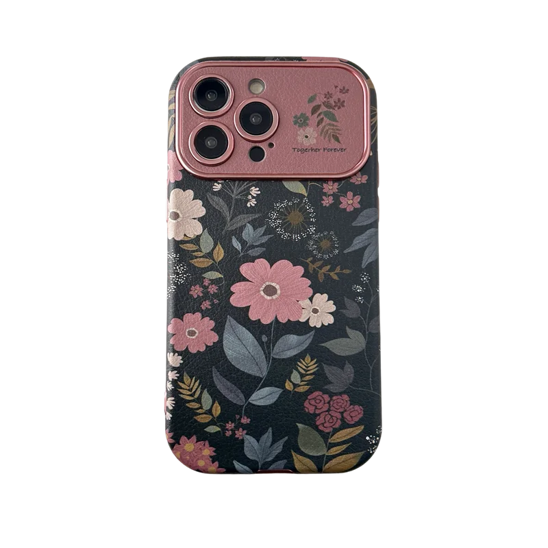 Capa de Celular Retro Crisântemo com Alça de Pulso