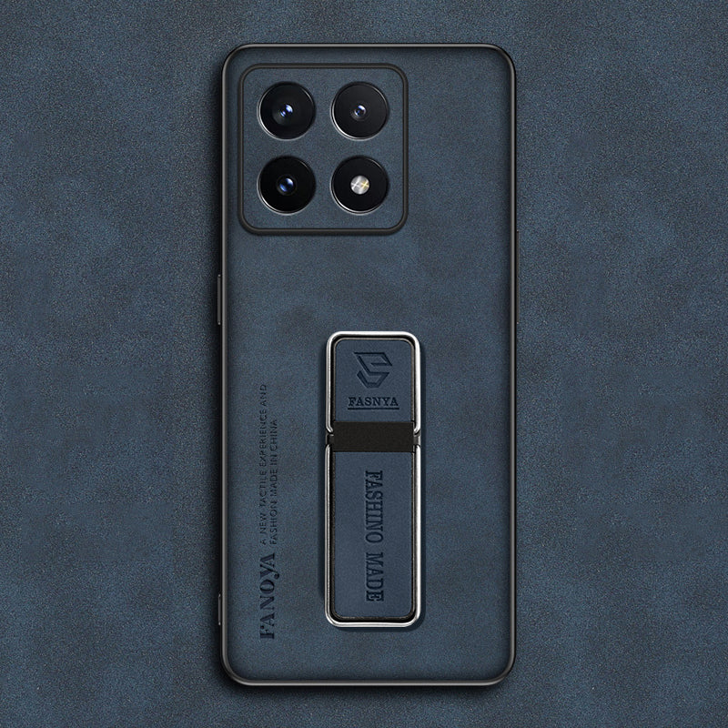 Capa Xiaomi de Couro Fosca Luxuosa com Suporte Integrado e Proteção Avançada