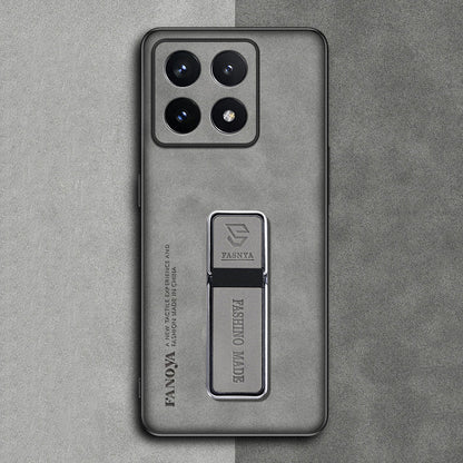 Capa Xiaomi de Couro Fosca Luxuosa com Suporte Integrado e Proteção Avançada