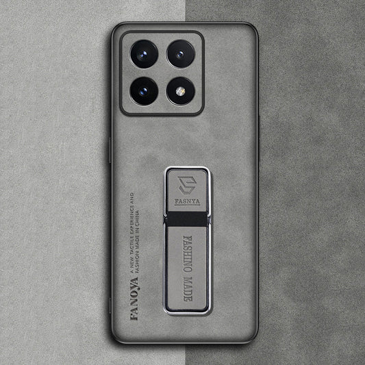 Capa Xiaomi de Couro Fosca Luxuosa com Suporte Integrado e Proteção Avançada