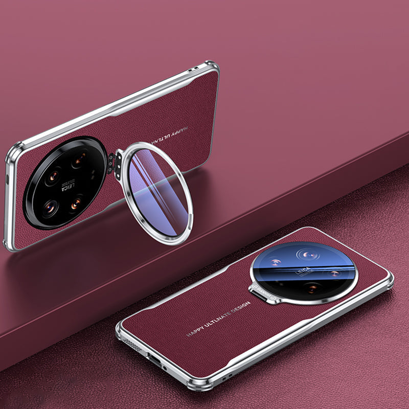 Capa de Couro Xiaomi Premium com Proteção de Lente, Suporte e Estilo