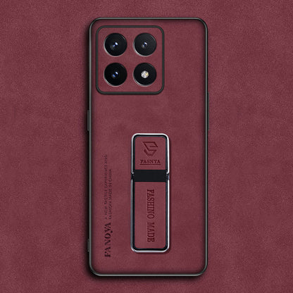 Capa Xiaomi de Couro Fosca Luxuosa com Suporte Integrado e Proteção Avançada