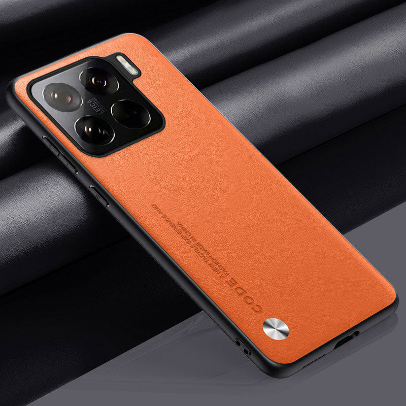 Capa de Couro Genuíno Premium Xiaomi: Proteção Luxuosa Anti-queda e Estilo