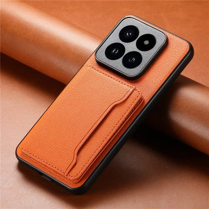 Capa Carteira Luxuosa de Couro para Xiaomi 15 14 Ultra com Porta-Cartões Magnético