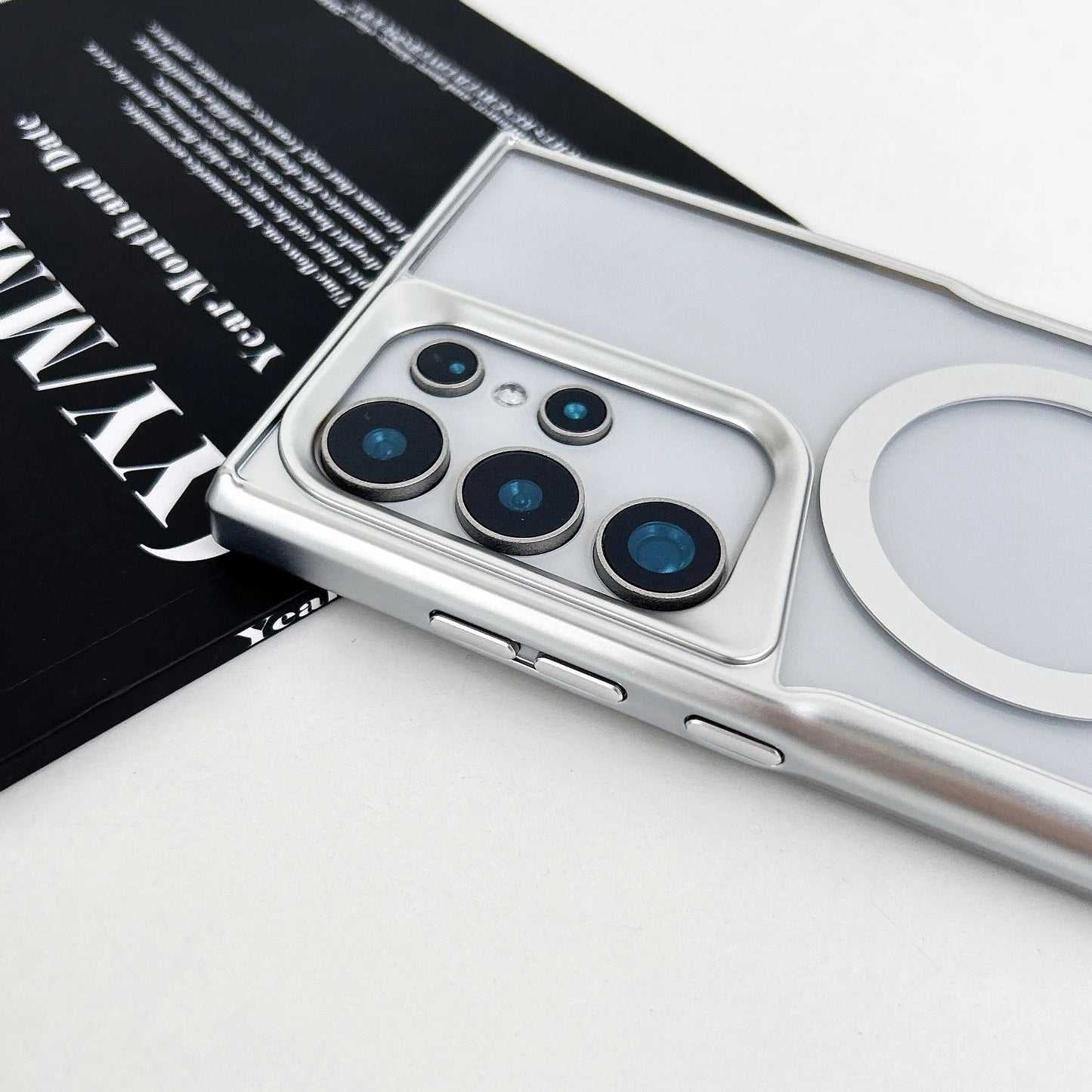 Capa Magnética Transparente Premium para Samsung Galaxy S24 S25 Ultra Proteção Total