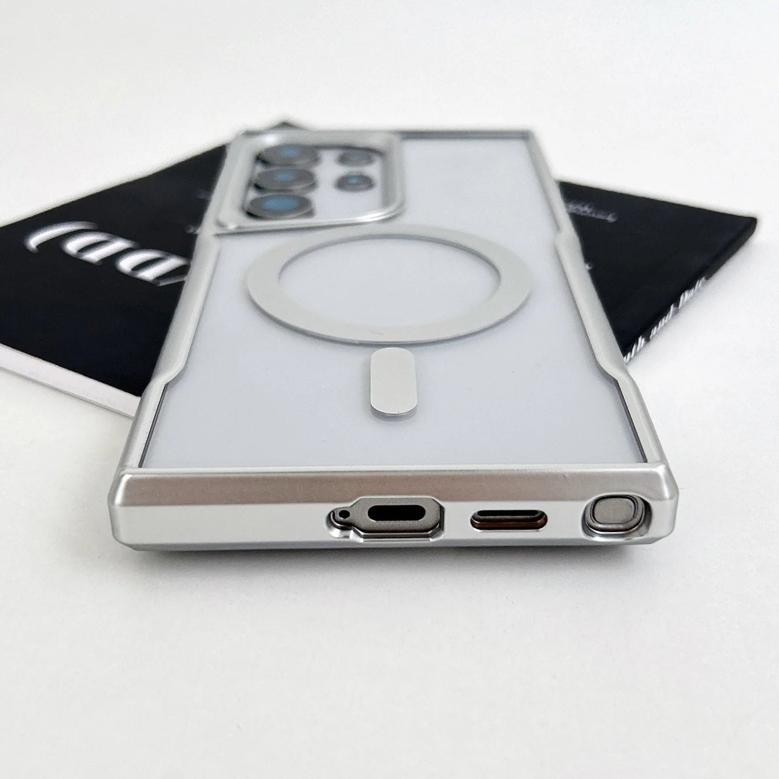 Capa Magnética Transparente Premium para Samsung Galaxy S24 S25 Ultra Proteção Total
