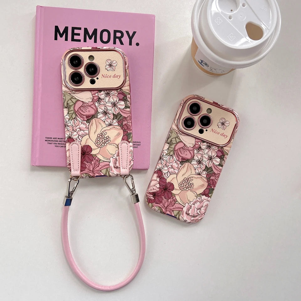 Case iPhone Jardim Romance detalhe da estampa