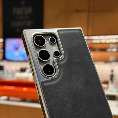 Capa Couro Premium Samsung Galaxy Suporte Invisível Proteção Antichoque Total