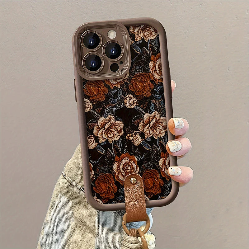 Case iPhone Jardim Barroco em uso