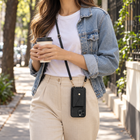 Case iPhone Bolsa com Alça Transversal e Porta-Cartões