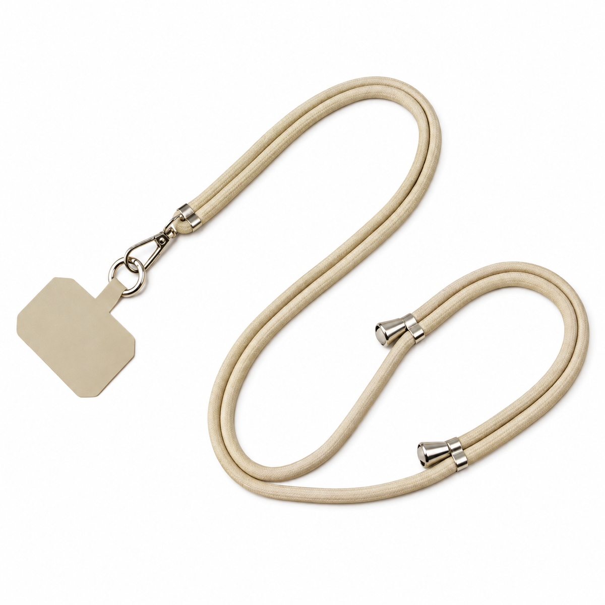 Alça crossbody para celular bege