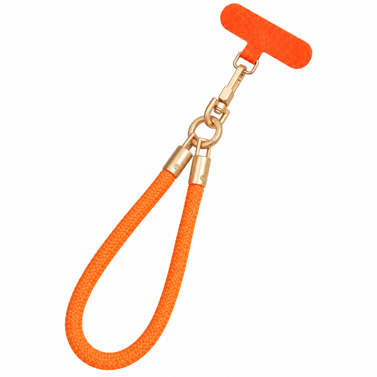 Mini alça de mão para celular laranja