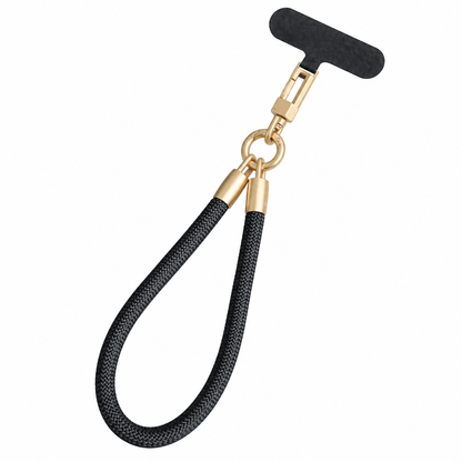 Mini alça de mão para celular preta
