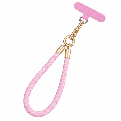 Mini alça de mão para celular rosa